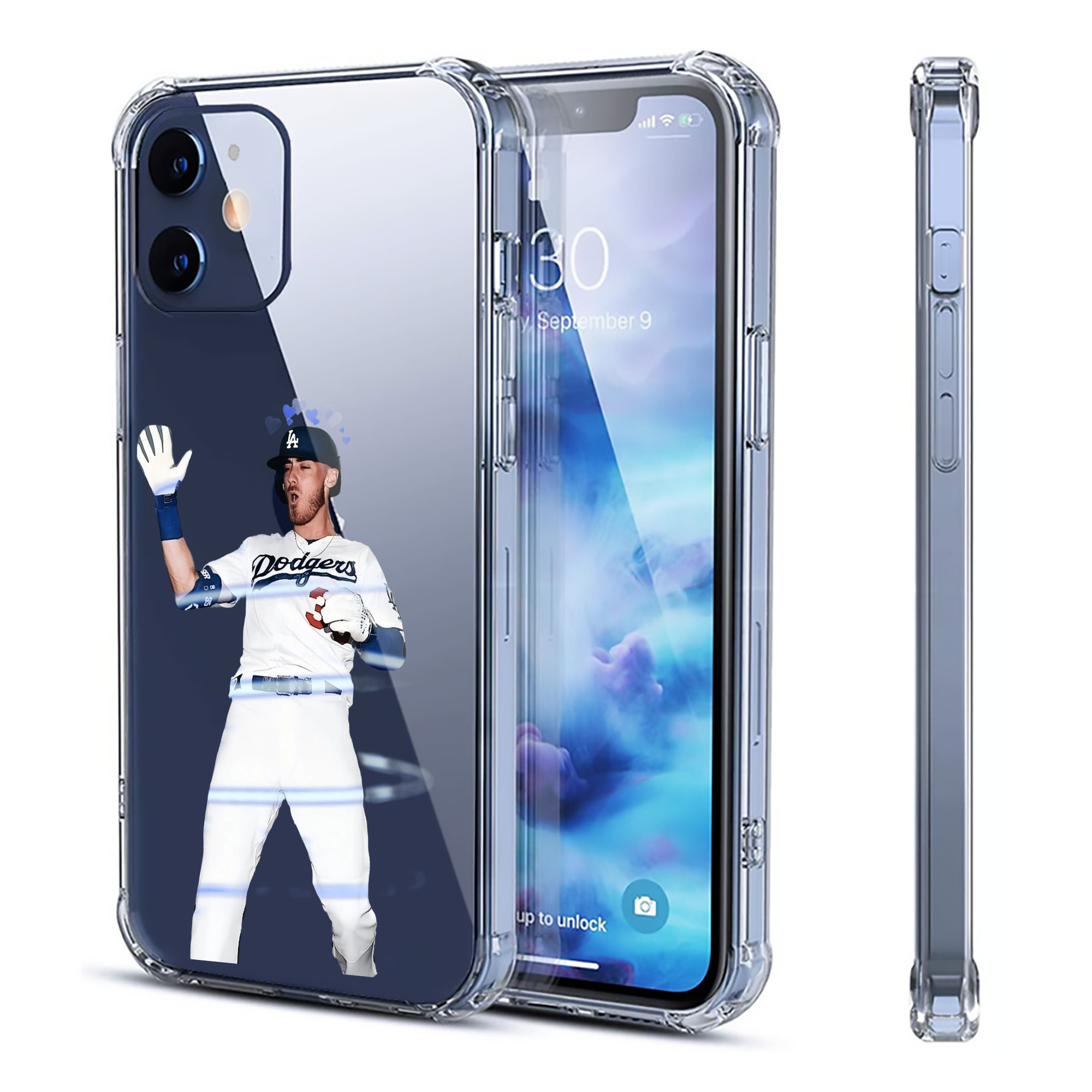 Cody Bellinger 1 Clear IPhone 12 Case – Soft TPU With UV Print – Enhanced Drop Protection, Precise Fit, Anti-Fingerprint, Customizable Design, Scratch-Resistant, Yellow-Resistant